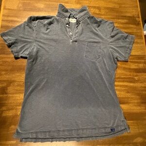 The Normal Brand Men’s Sz XXL  Heather Blue/Gray Single Pocket Polo